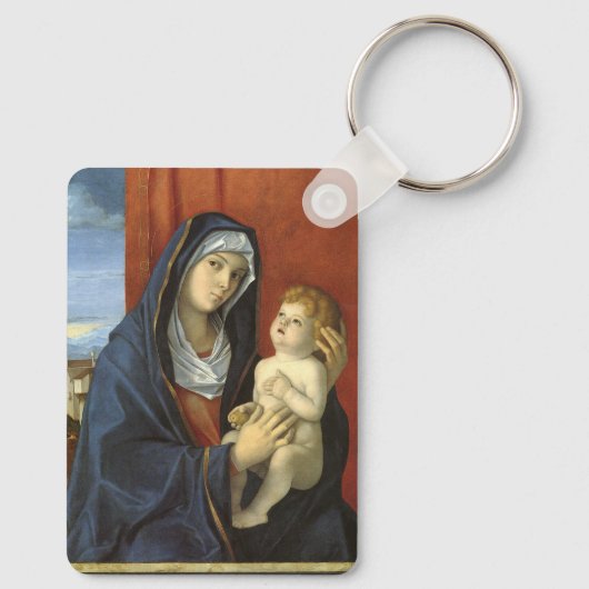 Madonna en Child by Giovanni Bellini Sleutelhanger (Achterkant)