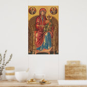 Madonna en Child - Byzantine Fine Art Poster (Keuken)