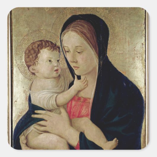 Madonna en Child, c.1475 Vierkante Sticker (Voorkant)