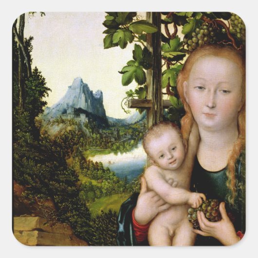 Madonna en Child, c.1525 Vierkante Sticker (Voorkant)