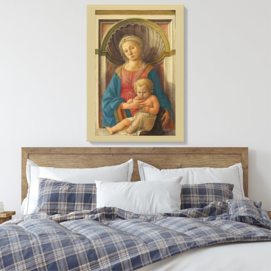 Madonna en Child Canvas Afdruk (Insitu (Slaapkamer))