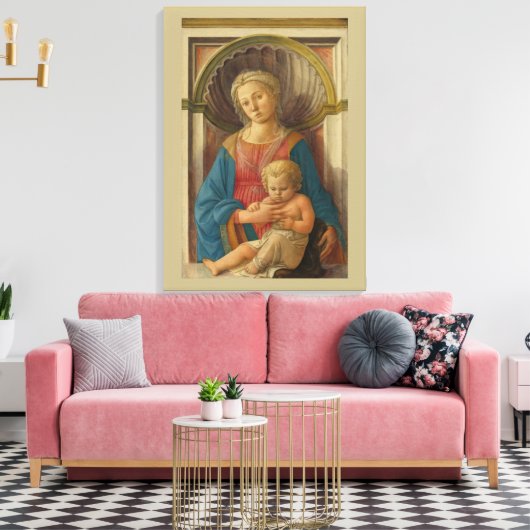 Madonna en Child Canvas Afdruk (Insitu (Woonkamer))
