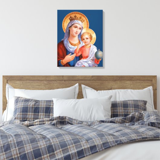 Madonna en Child Canvas Afdruk (Insitu (Slaapkamer))