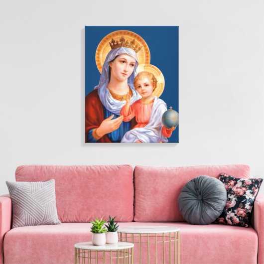 Madonna en Child Canvas Afdruk (Insitu (Woonkamer))