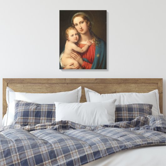 Madonna en Child Canvas Afdruk (Insitu (Slaapkamer))