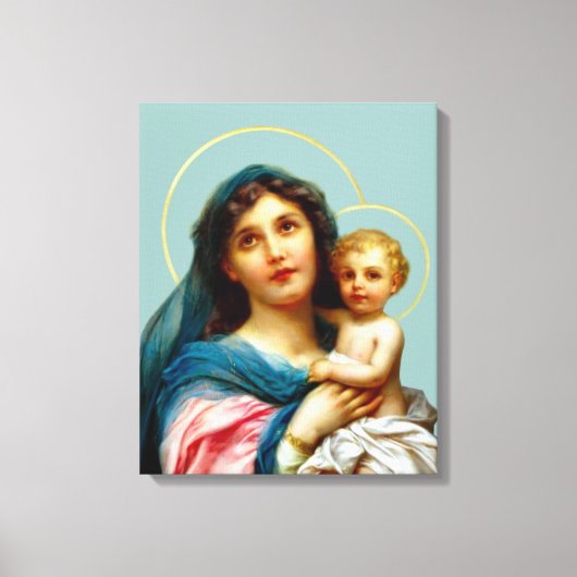 Madonna en Child Canvas Afdruk (Voorkant)