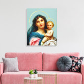 Madonna en Child Canvas Afdruk (Insitu (Woonkamer))