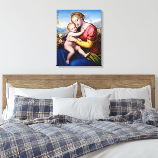 Madonna en Child Canvas Afdruk (Insitu (Slaapkamer))