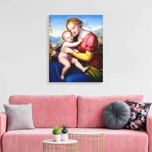 Madonna en Child Canvas Afdruk (Insitu (Woonkamer))