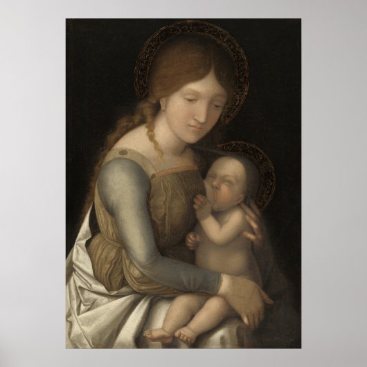 Madonna en Child - Correggio Fine Art Poster (Voorkant)