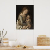 Madonna en Child - Correggio Fine Art Poster (Keuken)