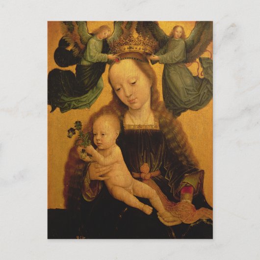 Madonna en Child Crowned by Two Angels, c.1520 Briefkaart (Voorkant)