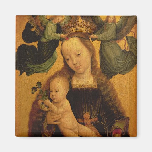 Madonna en Child Crowned by Two Angels, c.1520 Magneet (Voorkant)