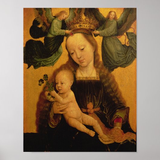 Madonna en Child Crowned by Two Angels, c.1520 Poster (Voorkant)