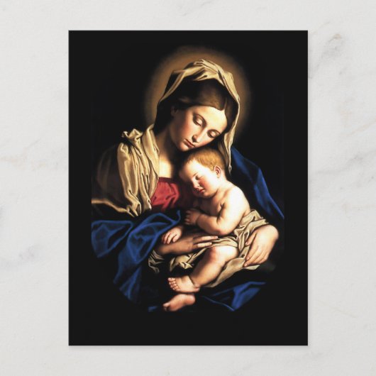 Madonna en Child Custom Postcard Briefkaart (Voorkant)