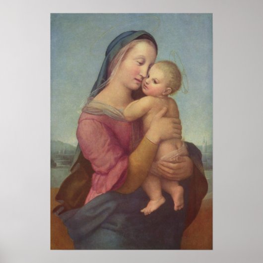 Madonna en Child (De Tempi Madonna) van Raphael Poster (Voorkant)