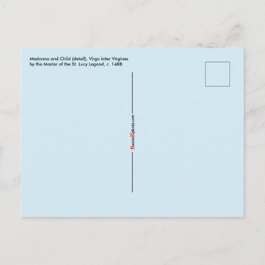Madonna en Child (detail; M 070) Briefkaart (Achterkant)