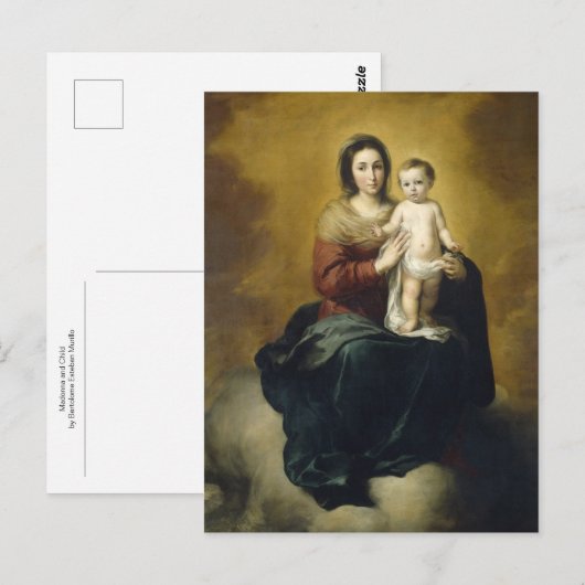 Madonna en Child door Bartolome Esteban Murillo Briefkaart (Voorkant / Achterkant)