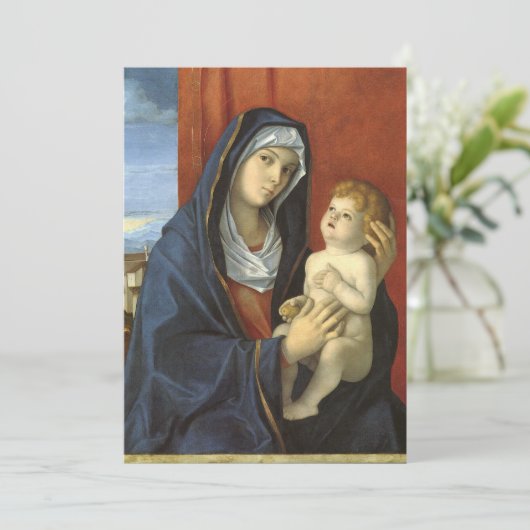 Madonna en Child door Giovanni Bellini, Baby showe Kaart (Staand voorkant)