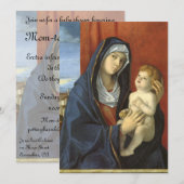 Madonna en Child door Giovanni Bellini, Baby showe Kaart (Voorkant / Achterkant)