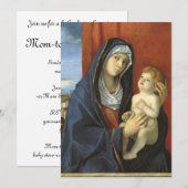 Madonna en Child door Giovanni Bellini, Baby showe Kaart (Voorkant / Achterkant)