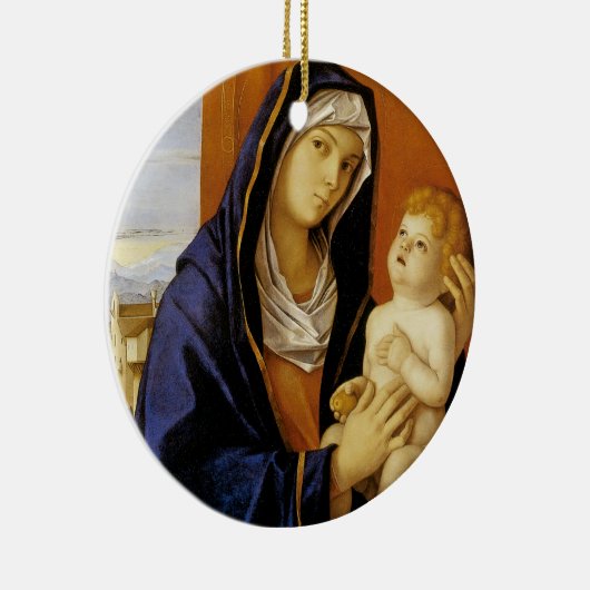Madonna en Child door Giovanni Bellini Keramisch Ornament (Rechts)