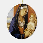 Madonna en Child door Giovanni Bellini Keramisch Ornament (Links)
