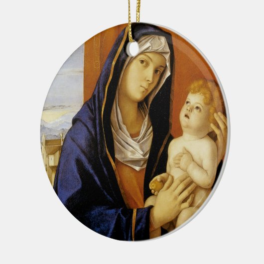 Madonna en Child door Giovanni Bellini Keramisch Ornament (Links)
