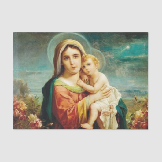 Madonna en Child door Hans Zatzka Tissuepapier (Voorkant)