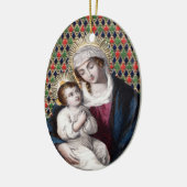 Madonna en Child (DPT 001) Keramisch Ornament (Links)