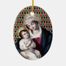 Madonna en Child (DPT 001) Keramisch Ornament