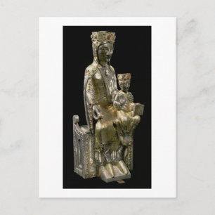 Madonna en Child Enthroned, beeldje, Frans, 12 Briefkaart