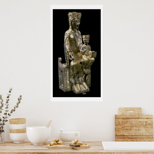 Madonna en Child Enthroned, beeldje, Frans, 12 Poster (Keuken)
