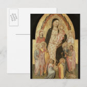 Madonna en Child Enthroned Briefkaart (Voorkant / Achterkant)