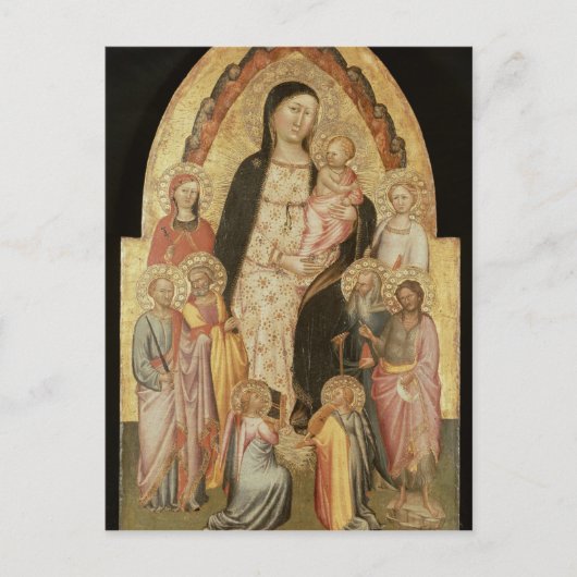 Madonna en Child Enthroned Briefkaart (Voorkant)