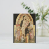 Madonna en Child Enthroned Briefkaart (Staand voorkant)