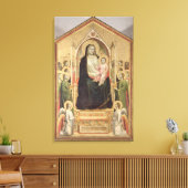 Madonna en Child Enthroned, c.1300-03 (PRE-restor) Canvas Afdruk (Insitu (Woonkamer))
