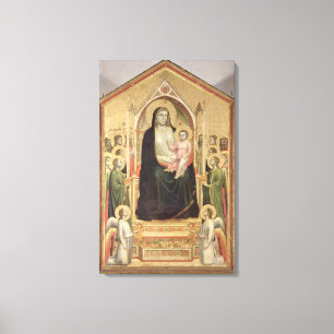 Madonna en Child Enthroned, c.1300-03 (PRE-restor) Canvas Afdruk