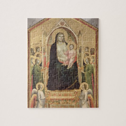 Madonna en Child Enthroned, c.1300-03 (PRE-restor) Legpuzzel (Verticaal)