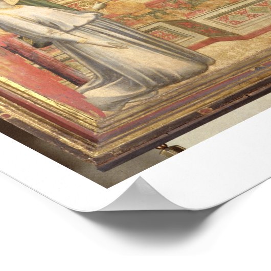 Madonna en Child Enthroned, c.1300-03 (PRE-restor) Poster (Hoek)