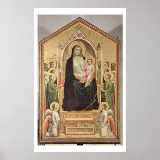 Madonna en Child Enthroned, c.1300-03 (PRE-restor) Poster (Voorkant)