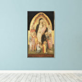 Madonna en Child Enthroned Canvas Afdruk (Insitu (Houten vloer))