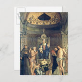 Madonna en Child Enthroned. Francis, J Briefkaart (Voorkant / Achterkant)