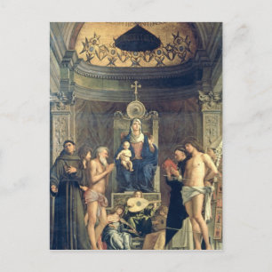 Madonna en Child Enthroned. Francis, J Briefkaart