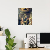 Madonna en Child Enthroned. Francis, J Poster (Thuiskantoor)