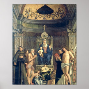 Madonna en Child Enthroned. Francis, J Poster