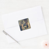 Madonna en Child Enthroned. Francis, J Vierkante Sticker (Envelop)