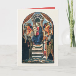 Madonna en Child Enthroned met heiligen en Angels Kaart