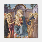 Madonna en Child Enthroned met SS Magneet (Voorkant)