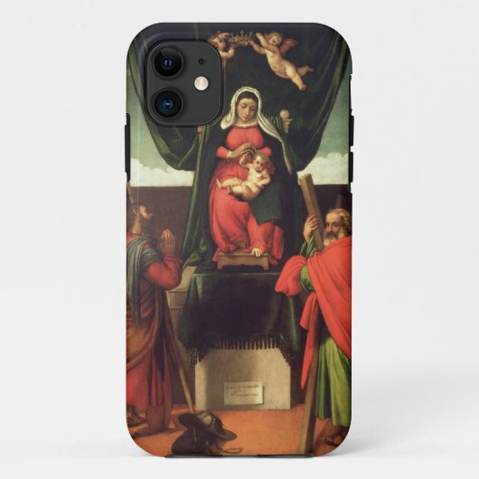 Madonna en Child Enthroned met vier heiligen, 1546 Case-Mate iPhone Case (Achterkant)
